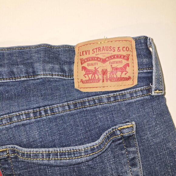 Levis Boyfriend Denim Jeans Dark Wash Size 32x27 - Picture 7 of 7